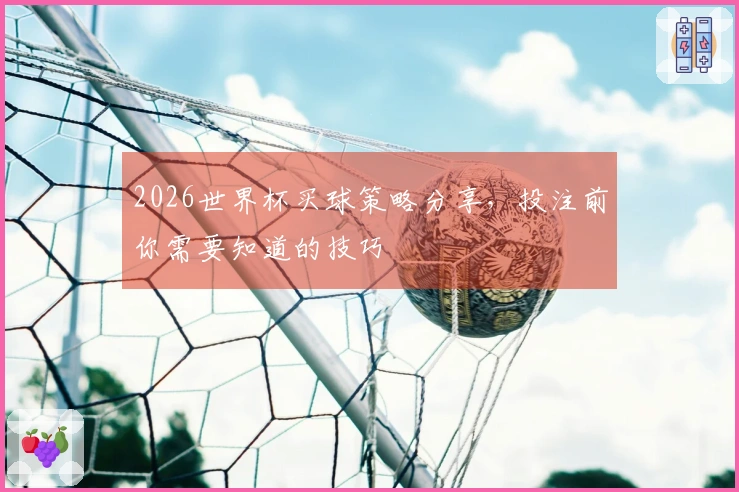 2026世界杯买球策略分享，投注前你需要知道的技巧
